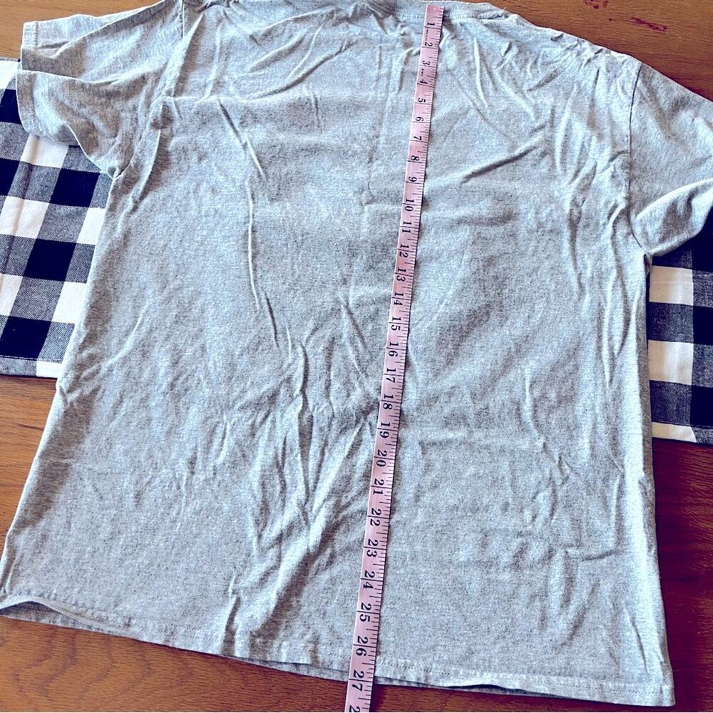 Fruit of the Loom gray GROOVY mushrooms hippie graphic tee shirt unisex large L - Picture 5 of 6